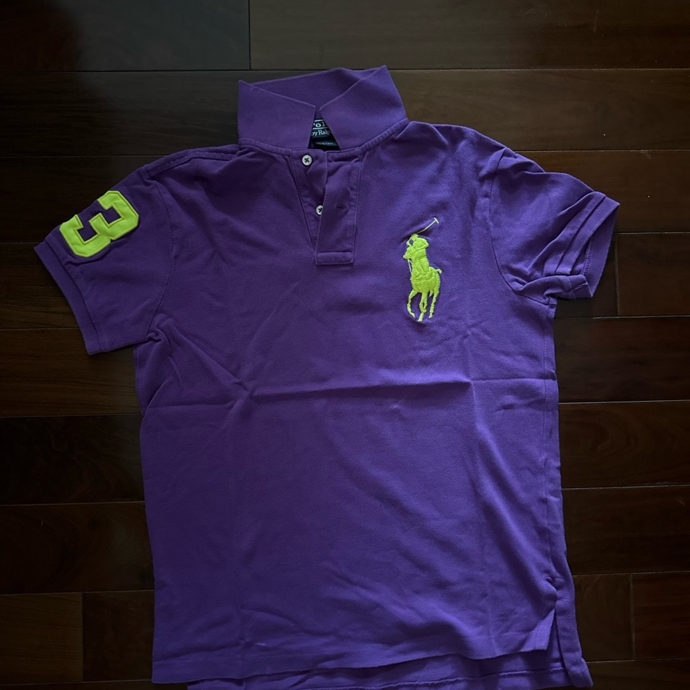 Ralph Lauren Deep Purple Custom Fit Polo